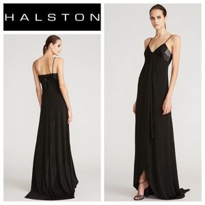 HALSTON Viv Jersey Sequin Gown